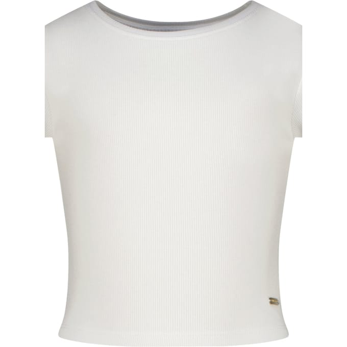 Vingino Basic-crop Rib Tee Real White Taglia: 6 | T-shirt Outlet | kids | Bianco