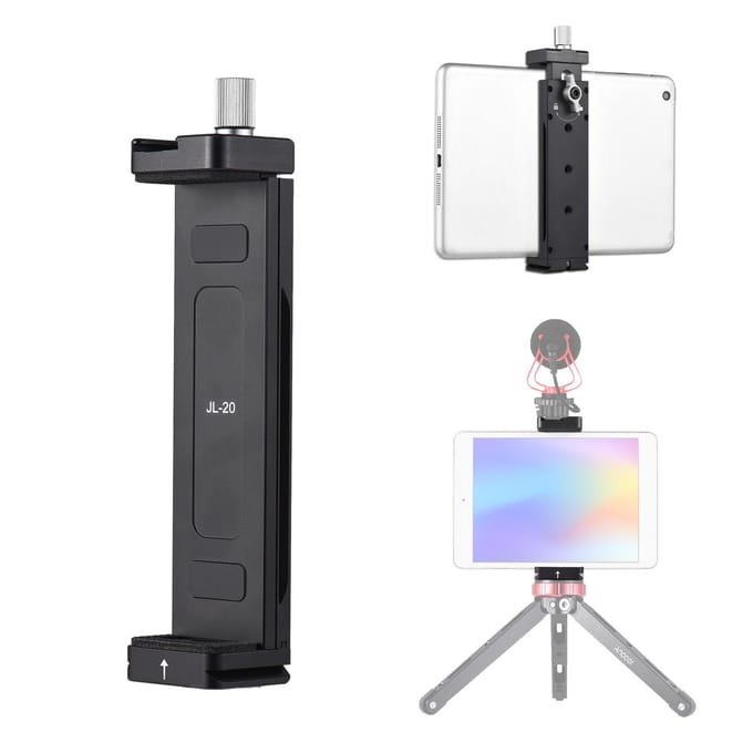 Smartphone Tablet Statief Mount Telefoonhouder Klem Aluminiumlegering 12.5cm-23cm/4.92in-9.05in