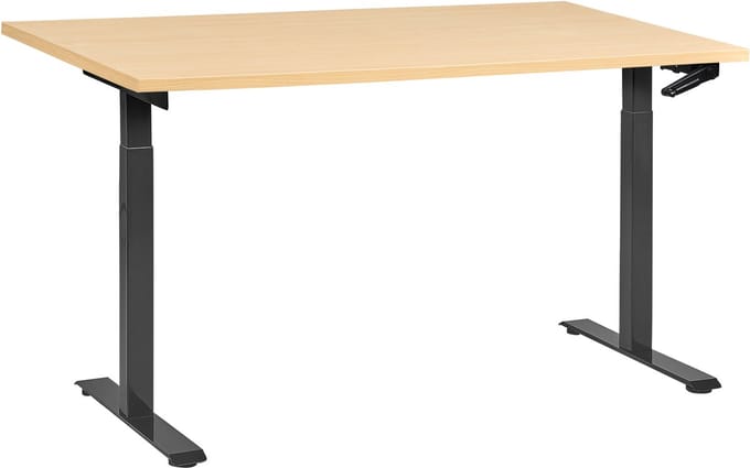DESTINES - Sta-bureau - Zwart/Lichtbruin - 160 x 72 cm - Vezelplaat