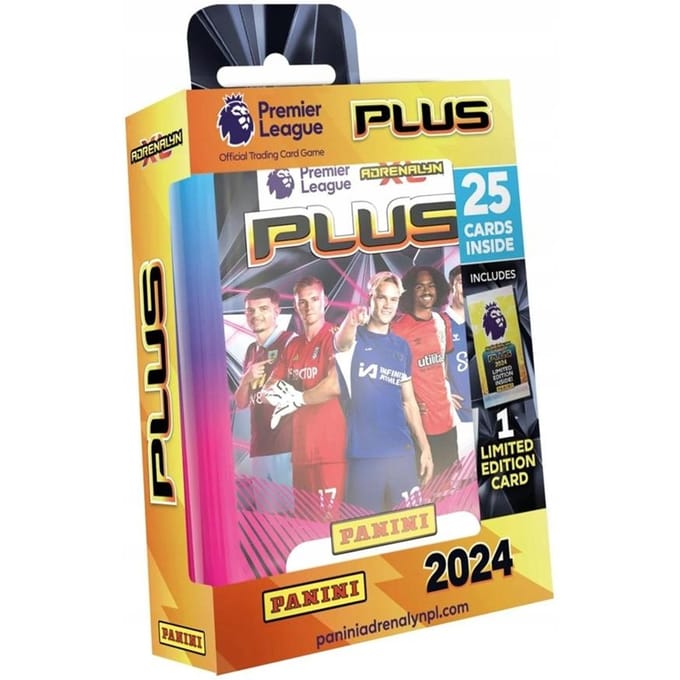 Panini Premier League 2024 Plus Adrenalyn Blikje Zakjes 25 Kaarten / Limited