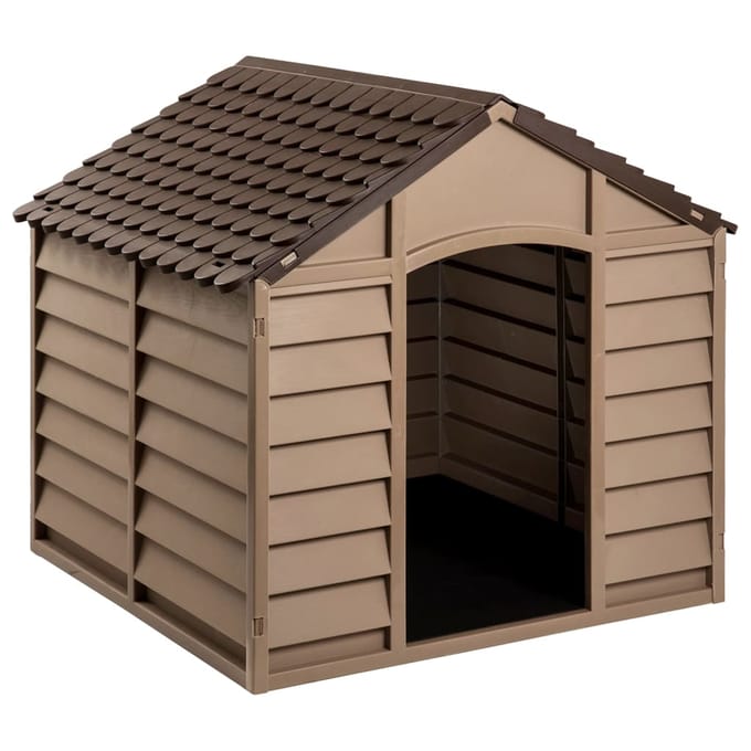 vidaXL - Hondenhok - 86x84x82 - cm - polypropeen - bruin