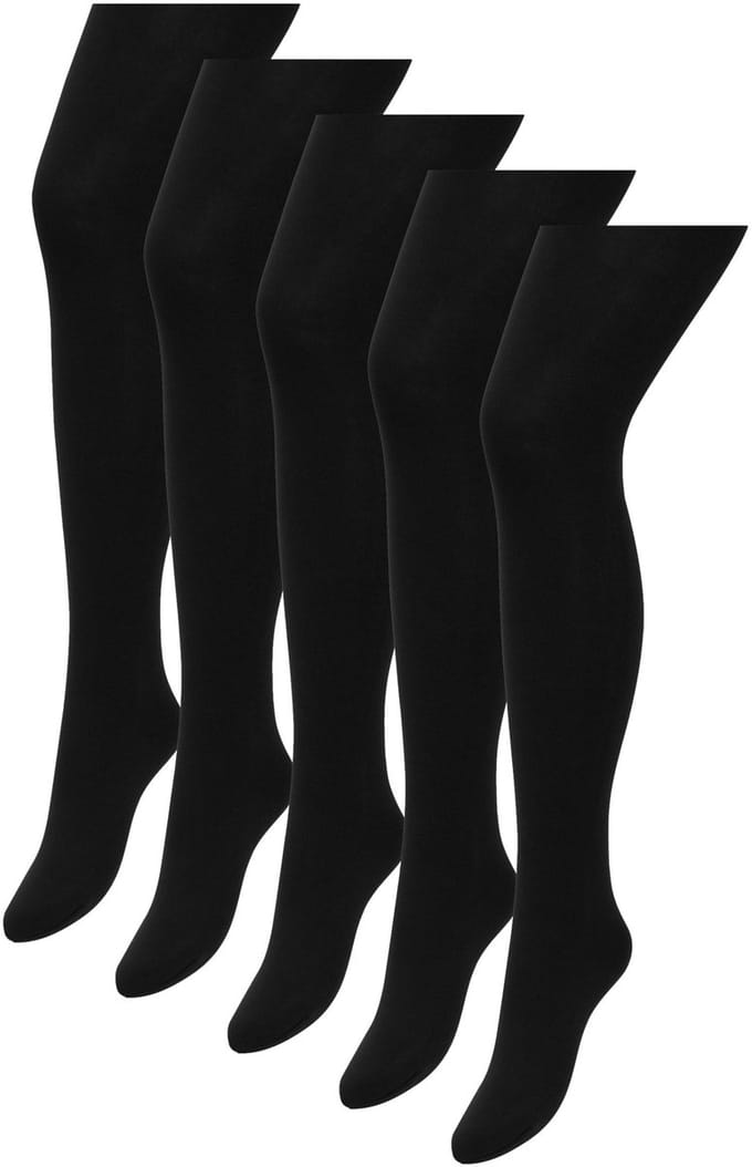 Next - Dames - Set van 5 ondoorschijnende panty's van 60 denier - Zwart
