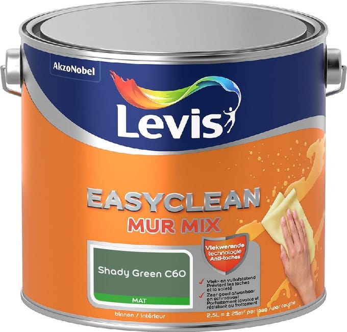 Levis - Easyclean Mur Mat Mix - Shady Green C60 - Mengverf - 2,5 L