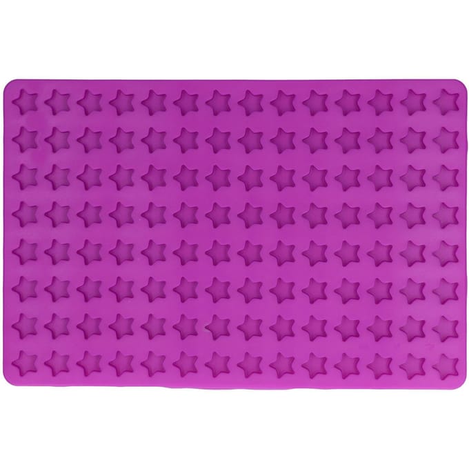 Hondenkoekjesvormen 112 Gaten Vijfpuntige Ster Siliconen Koekjesvormen voor DIY Chocolade Snoep purple