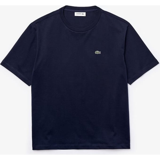 Lacoste Dames T-shirt - Navy Blue - Maat 42