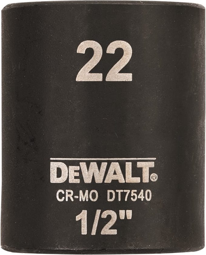 DeWALT DT7540 Krachtdop 1/2 kort | 22mm