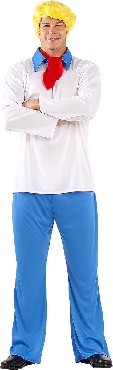 FUNIDELIA Fred Kostuum voor mannen - Scooby Doo - Maat: XL - Wit