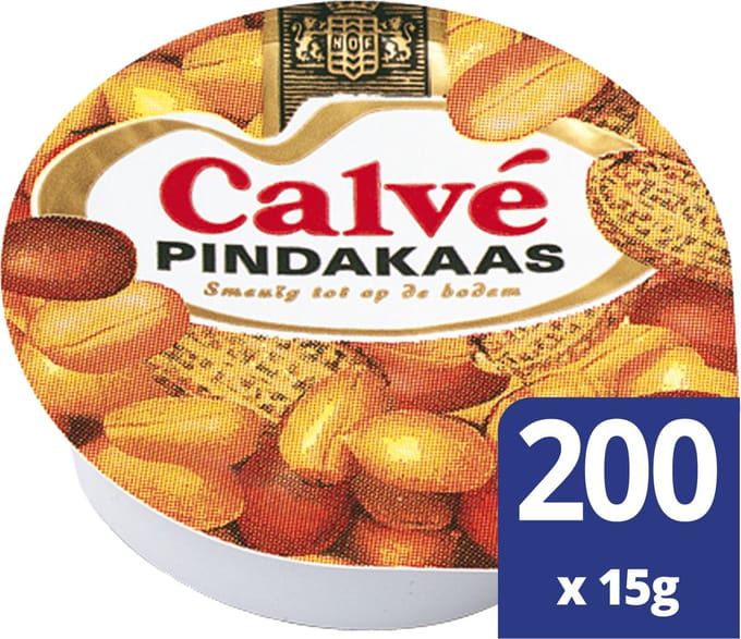 Calve - Broodbeleg - Pindakaas Cups / Peanut Butter - 200 x 15 gram