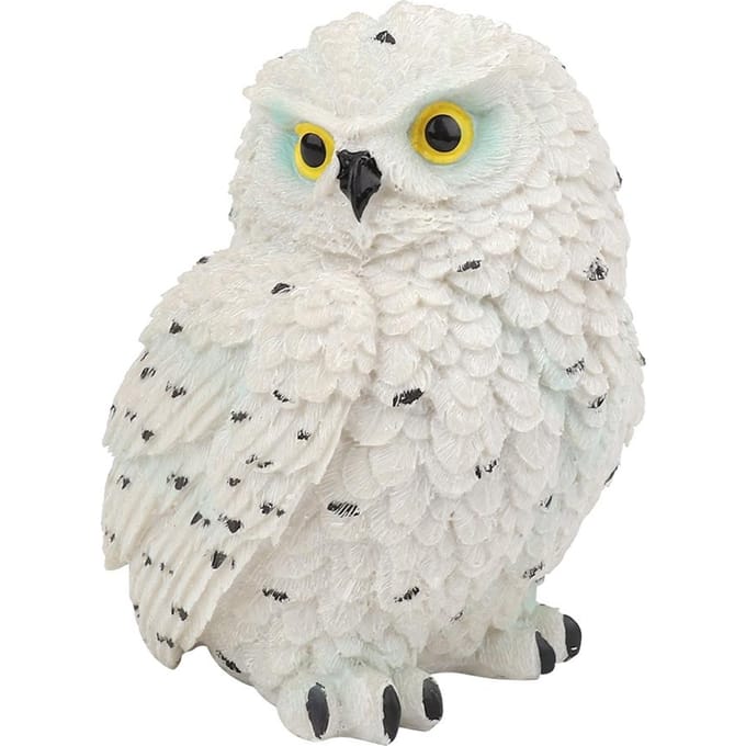 Hars Gesimuleerde Uilvormige Tuinbeeld Buitensculptuur Gazon Tuin Scène Decor white
