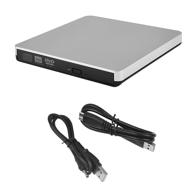 USB3.0 Extern Blu-Ray-station Externe dvd-recorder BD-RE CD/DVD-RW-schrijver Draagbare Blu-ray-brander zilver