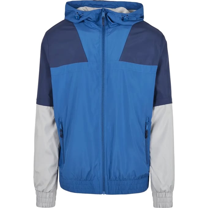 Urban Classics - Zip Away Trainings jacket - M - Blauw/Grijs