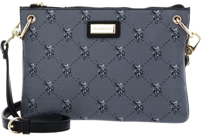U.S. POLO ASSN. Schoudertas Hampton Flat Crossbody Bag Black Zwart