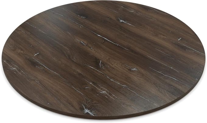 Tafelblad Hout - Ronde Plaat - Meubelbouw Project - Krasbestendig Oppervlak - 50 cm Diameter - Eiken Look