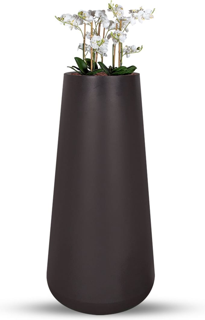 Kunstplant Phalaenopsis mini wit in Lucas H130 cm