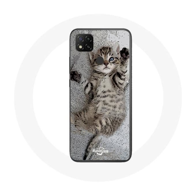 Xiaomi Redmi 9C hoesje Bengaalse kitten slaapt