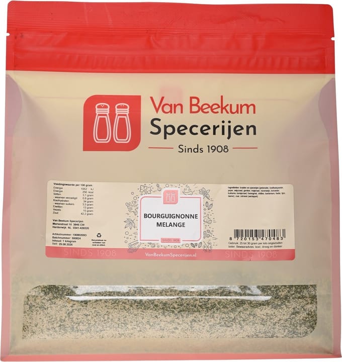 Van Beekum Specerijen - Bourguignonne Melange - 1 KG (hersluitbare stazak)