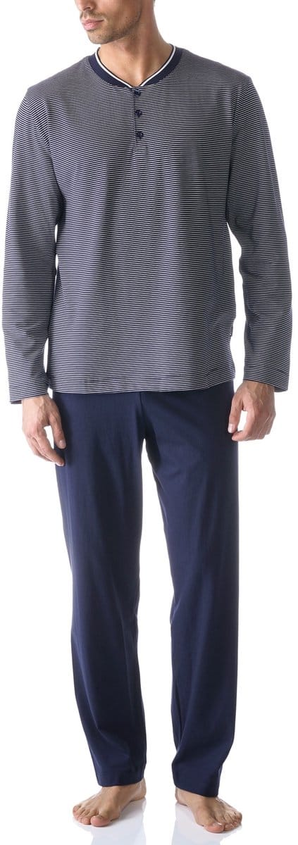 Mey Tweedelige pyjama met streepje Heren 13984