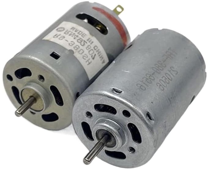 Elektromotor - DC Motor - Hobby Projecten - Hoge Snelheid - 28mm Diameter - Zilverkleurig