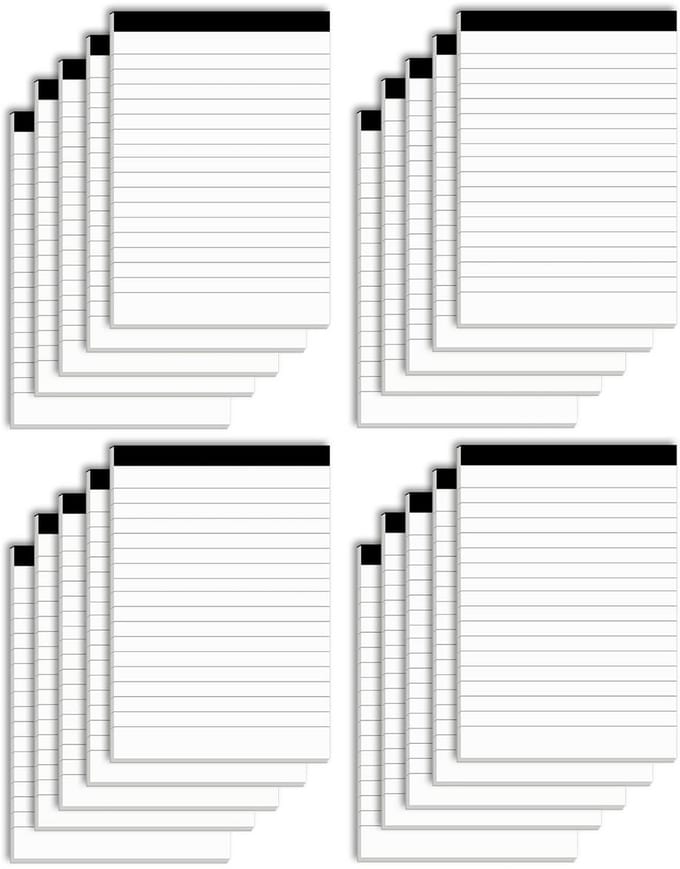 Notitieblokken A5 - 4 x 6 inch - 30 pagina's - College ruled - Pack van 10