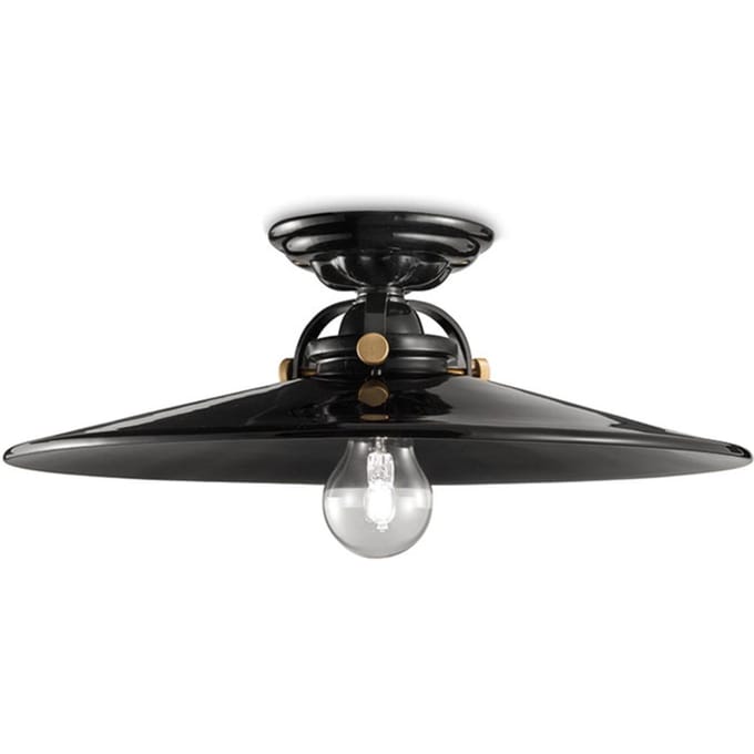 Ferroluce Plafondlamp C105 zwart