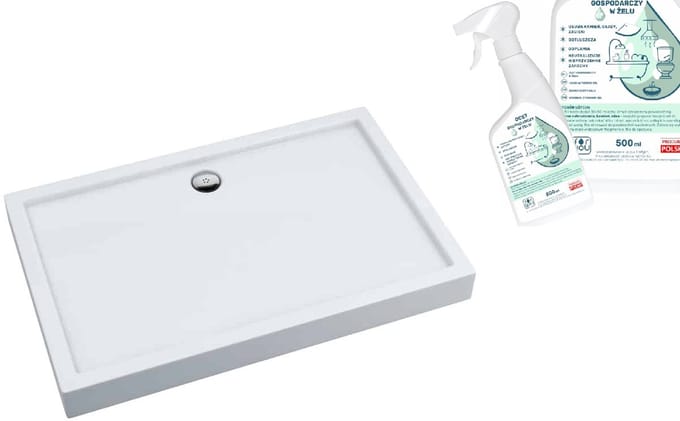 Schedpol Kronos PLUS - Rechthoekige Douchebak - 120x90x14 - Antibacteriële Coating - Easy to Clean