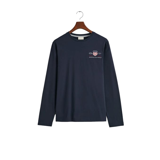 Gant T-Shirt Medium Archive Shield Long Sleeve Avond Blauw / male