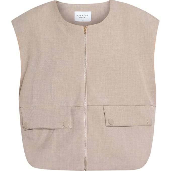 SISTERS POINT Garwin-ve3 - Dames Gilet - Sand - Maat L
