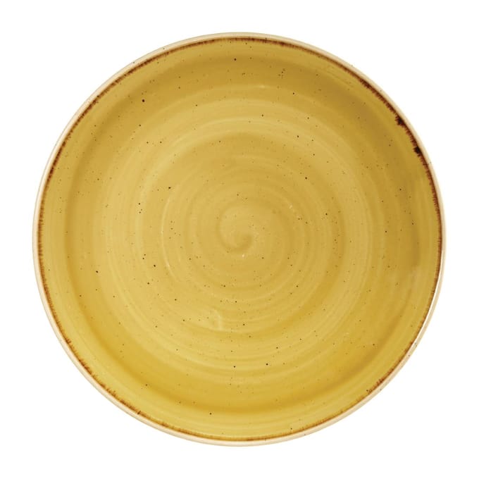 Churchill Stonecast Mustard Lotus Evolve Coupe Bord 32.4cm (6 stuks)