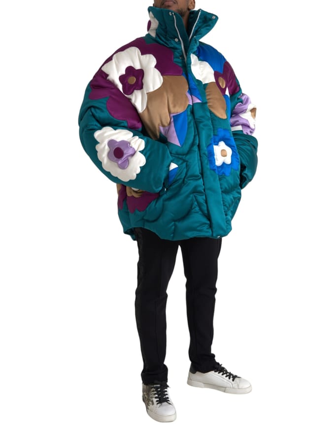 Bloemenprint Pufferjack Oversized Stijl