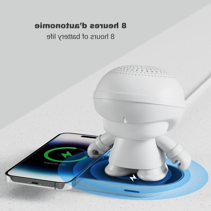 Draagbare Bluetooth Speaker - Mini Geluidsbox - Muziek Streamen - Zelfie Afstandsbediening - 10 Meter Bereik - Wit