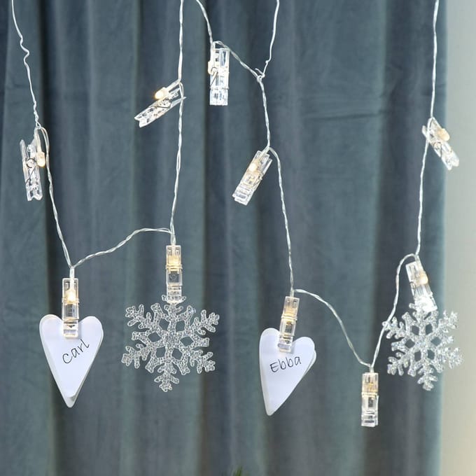 STAR TRADING Batterijbediende LED foto-ketting Clippy timer