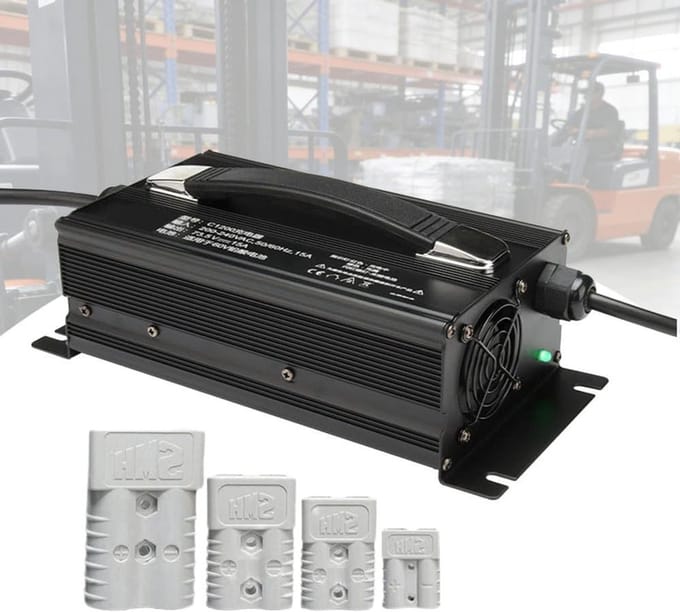 Acculader - Heftrucklader - Voertuigen Opladen - Volautomatisch - 24V 30A - Zwart