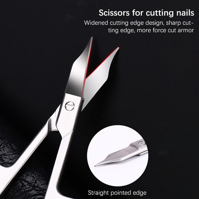 Ciseaux à ongles professionnels, coupe-ongles, manucure, pointe incurvée, outil de pédicure, 1 pièce white