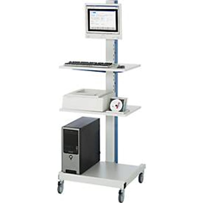 Computerstandaard type 6018, B 650 x D 650 x H 1850 mm, mobiel