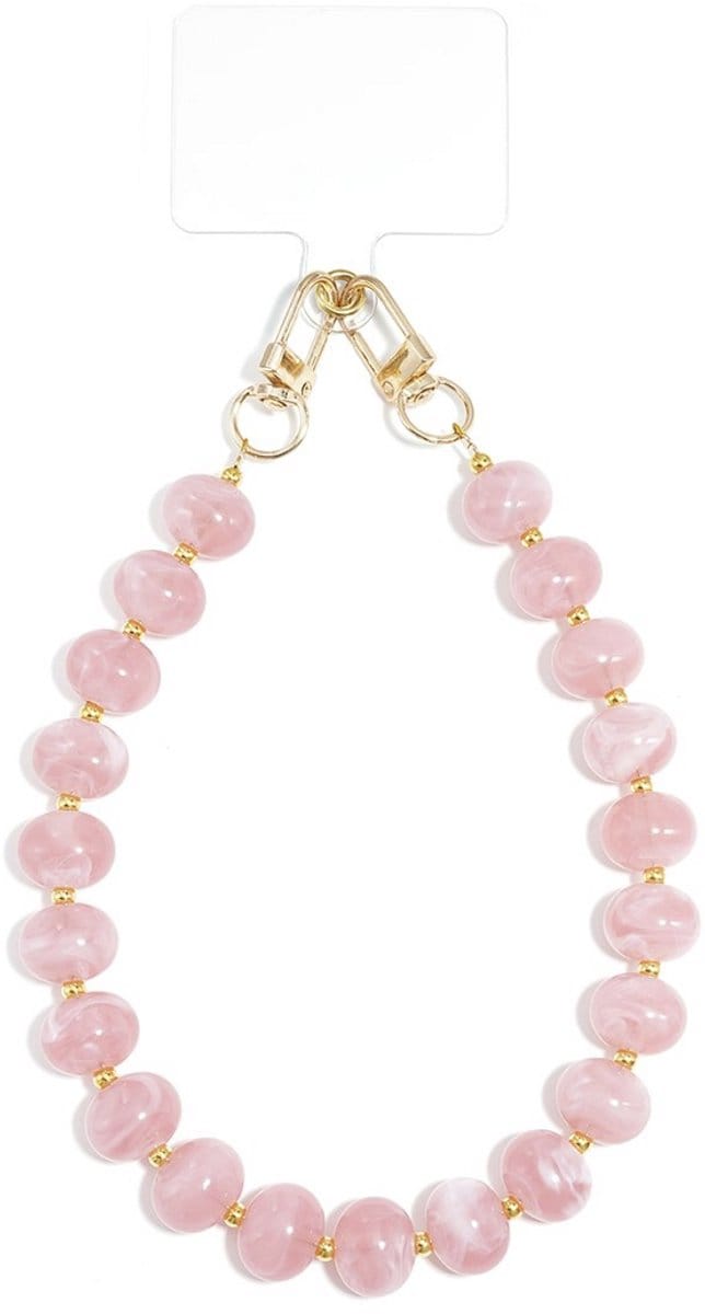 Yehwang Telefoonkoord - Roze - Bolletjes - Trendy - Musthave