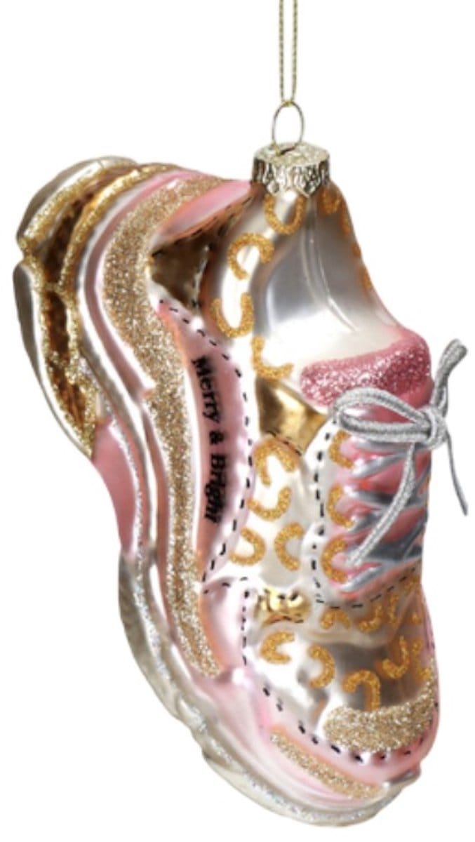 Roze sneaker kerstbal - Kersten