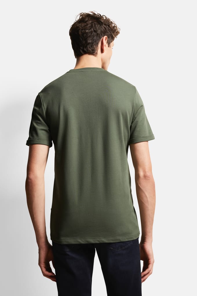 Bugatti Herren T-shirt met discrete bugatti-opdruk