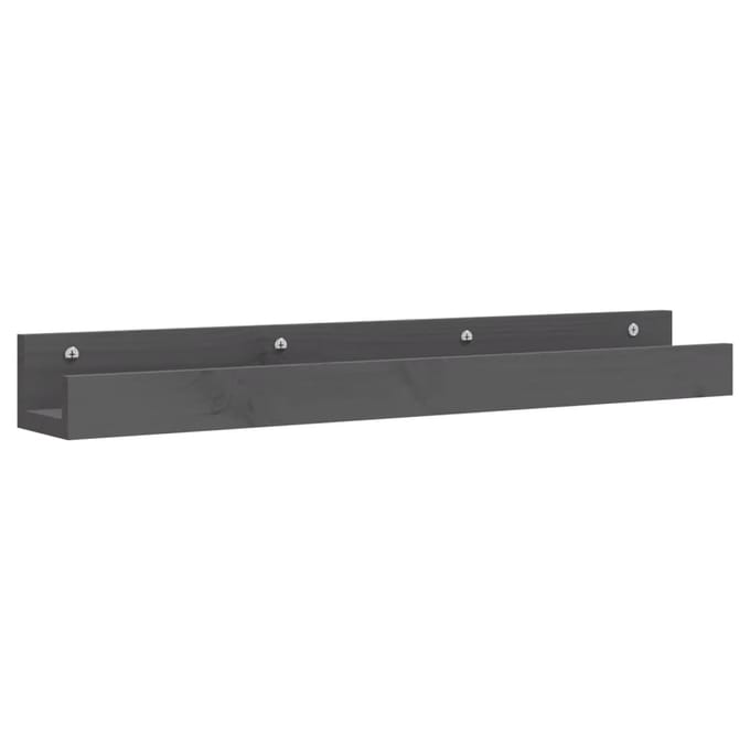 vidaXL - Wandschappen - 2 - st - 80x12x9 - cm - massief - grenenhout - grijs