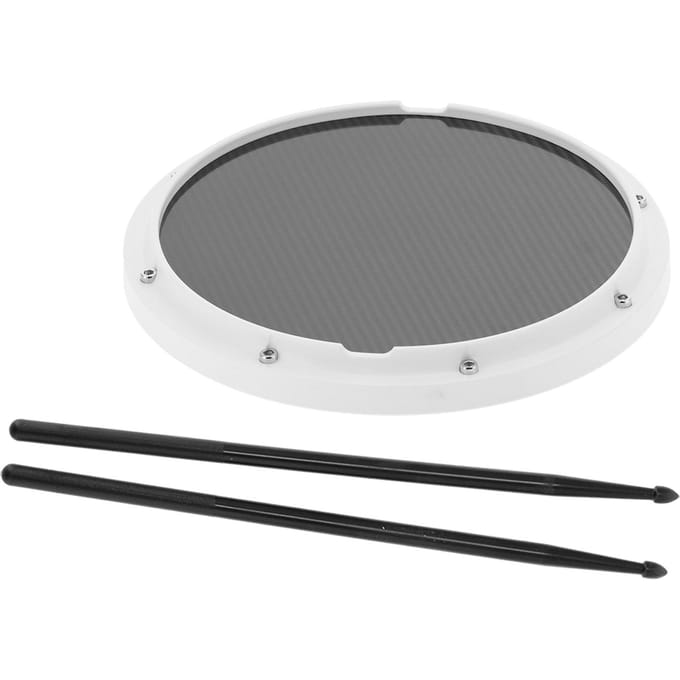 12in Drum Pad Percussie Training Koolstofvezel Antislip Schokabsorberende Mat met Drumstokken(Blauw )