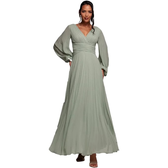 Ballonmouwen Chiffon Jurk Dames Goddiva