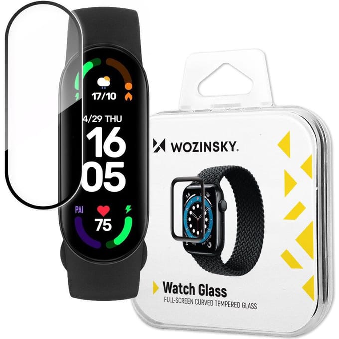 Wozinsky Mi Band 6 Serie - Hybride Beschermglas - Dun - Flexibel - Zwart
