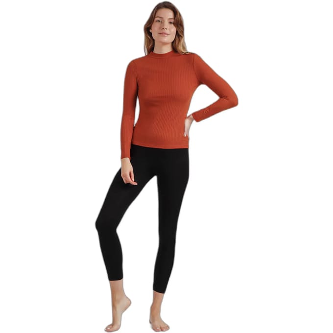 Dames lange mouwen warme geribbelde T-shirt Admas
