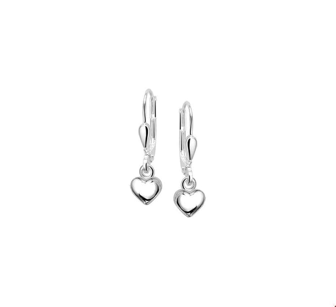 TFT Oorhangers Hart Zilver Gerhodineerd Glanzend 19 mm x 5 mm