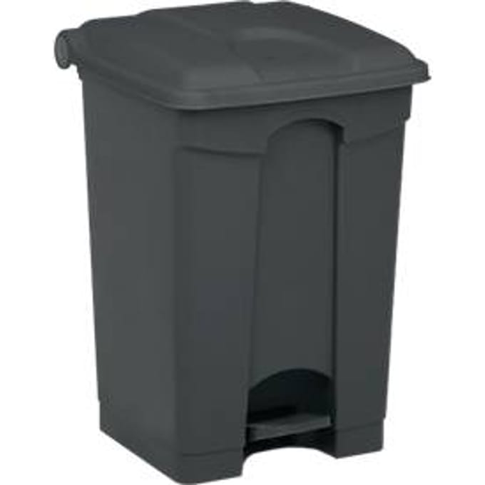 Pedaalemmer van polyetheen 45 l, grijs
