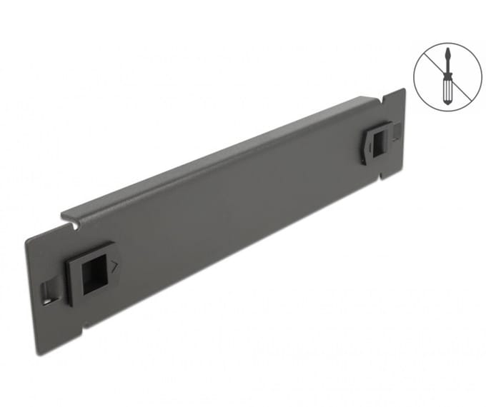 10 inch blindpaneel | toolfree | 1U | zwart