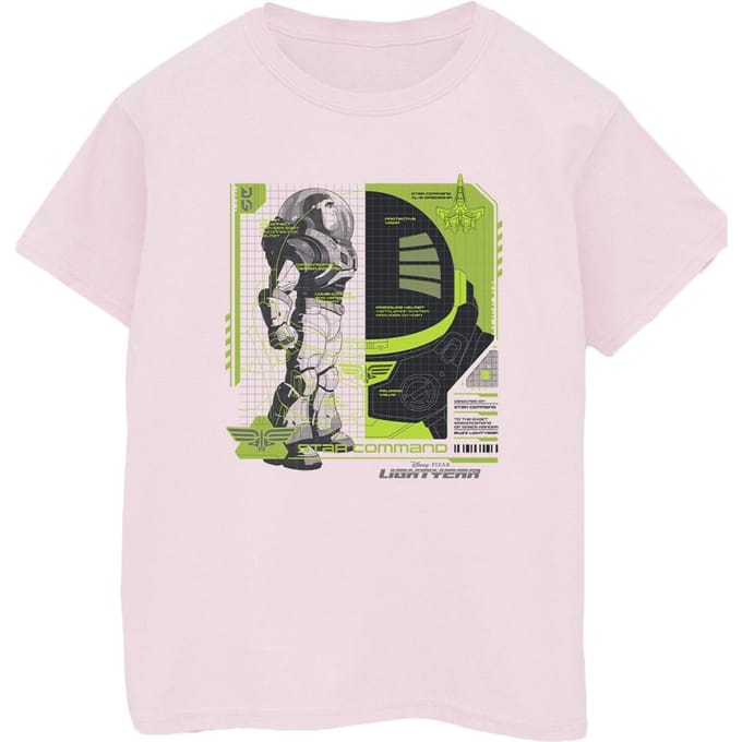 Disney Heren Lightyear Buzz Tech Panel T-Shirt (Baby Roze)