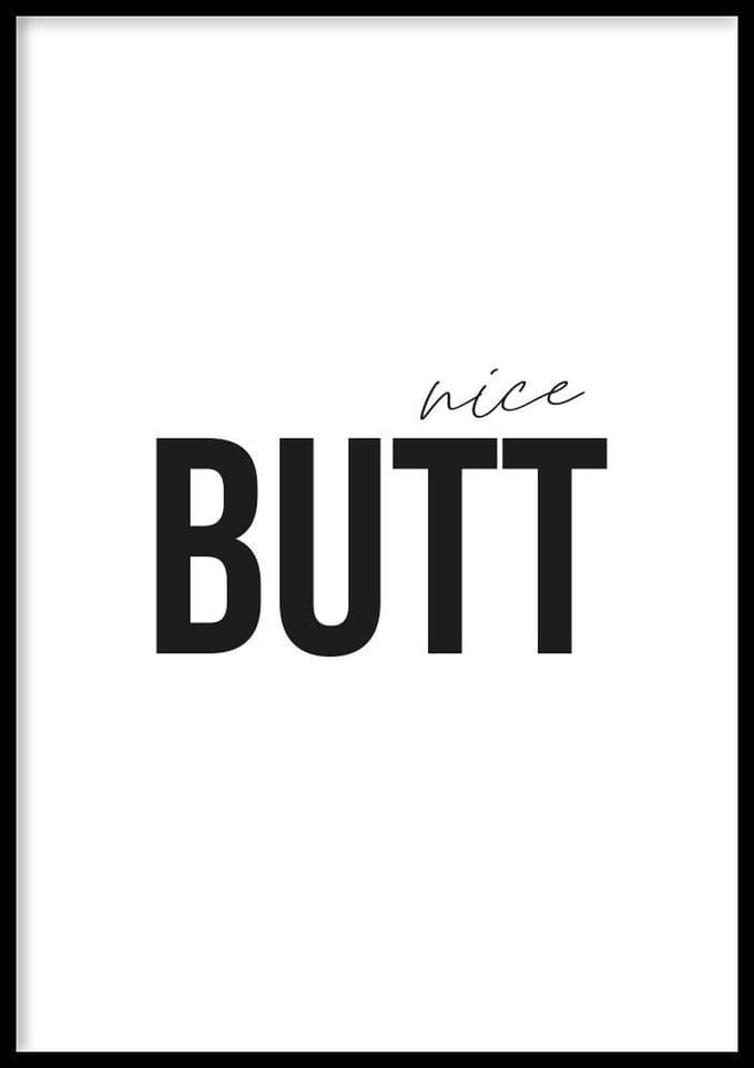 Poster Nice Butt - 30x40 cm - WC poster - WALLLL