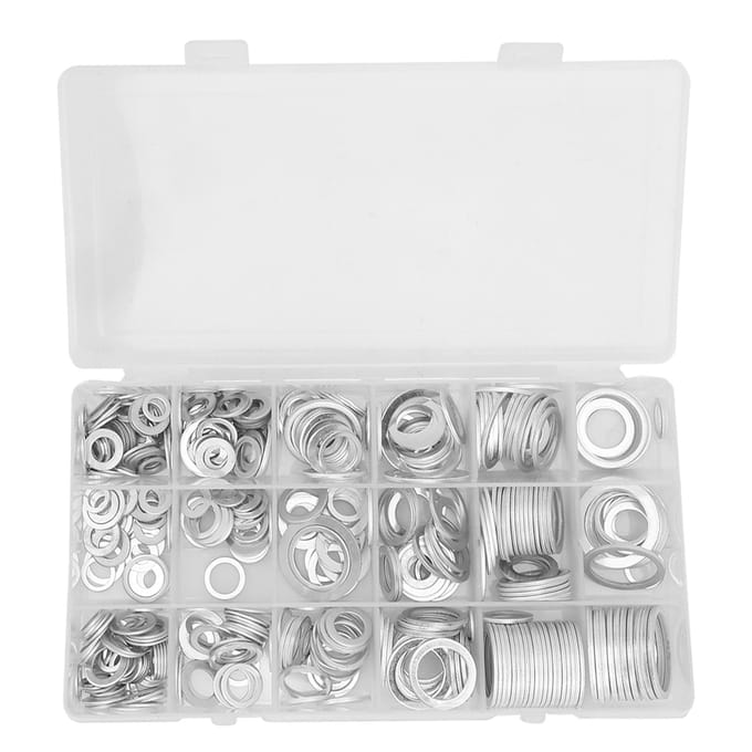 450 stuks Aluminium Sluitring Set Hoge Temperatuurbestendigheid Assortiment Industriële Benodigdheden
