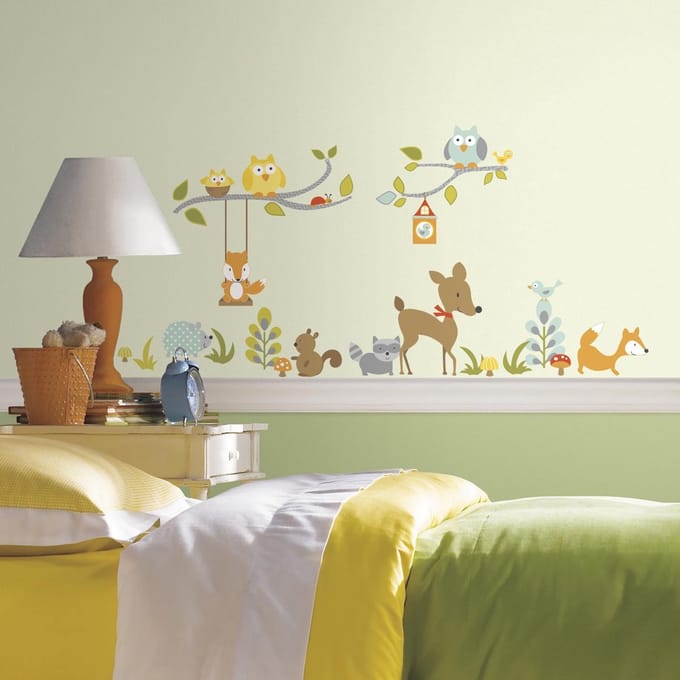 RoomMates Happi Woodland Fox & Friends Branch - Muursticker