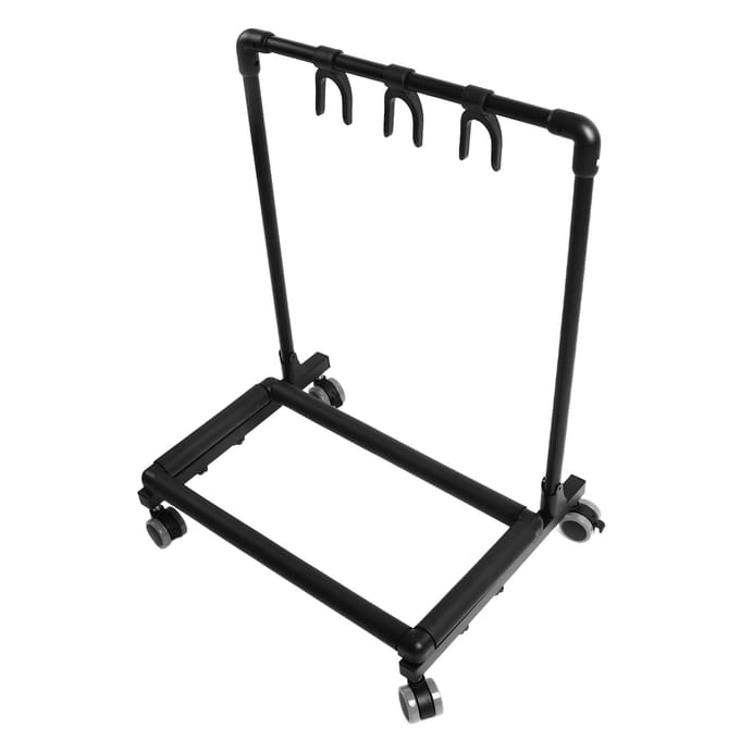 Multi Gitaarstandaard Metaal en EVA Meerdere Gitaren Displayhouder met Wielen voor Winkels FL 13W black